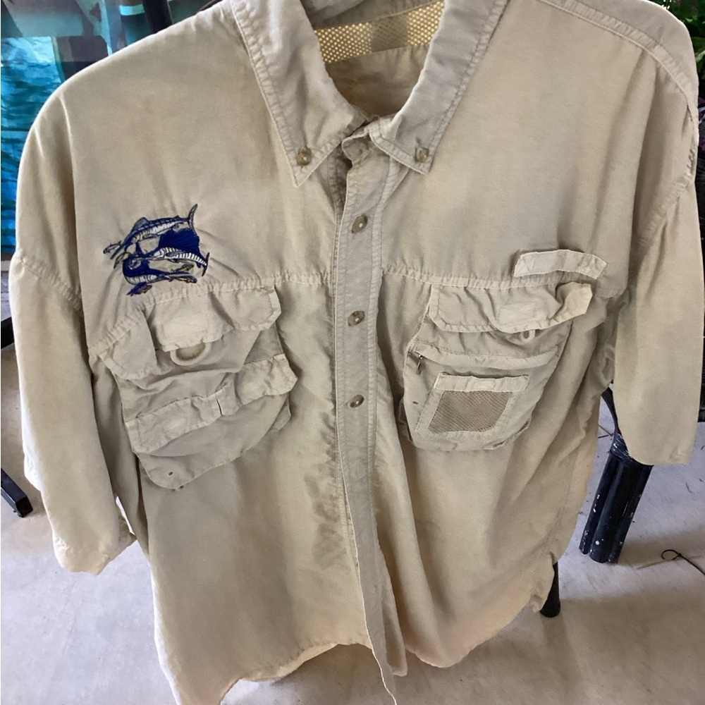 Men's Beige Fishing Jacket
